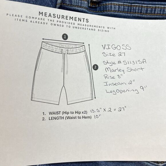 Vigoss Denim Jean Marley Shorts Women's Distressed Stretch Medium Wash Sz 27 - Picture 2 of 14